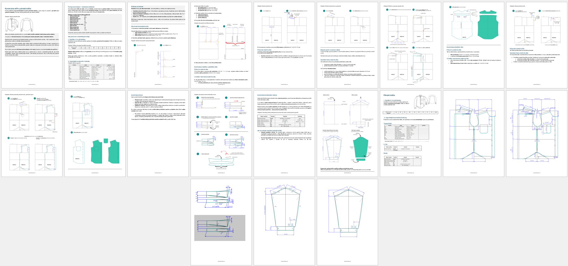 náhledy na obsah pdf pánské košile